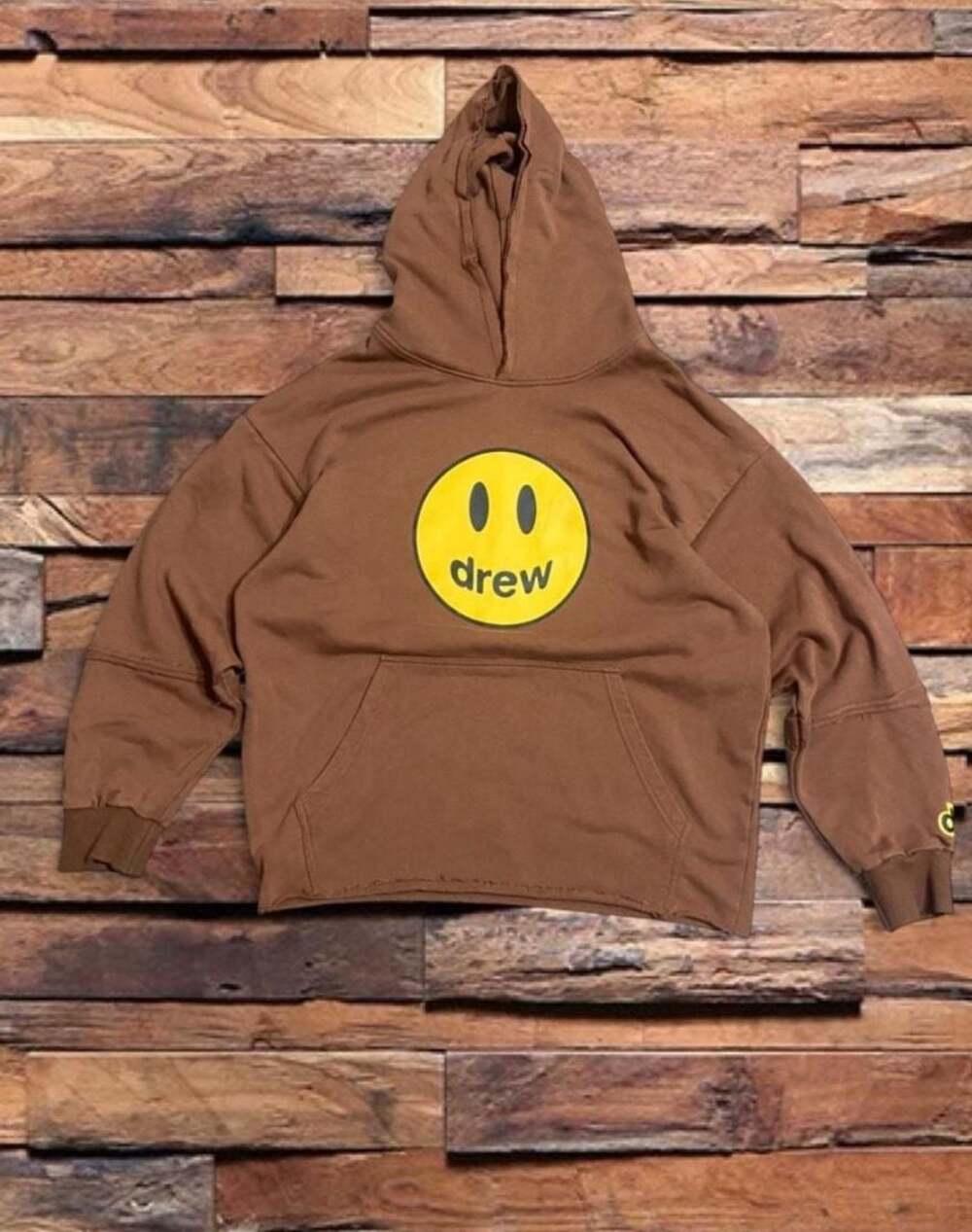 drew house Mascot Deconstructed Hoodie in Brown